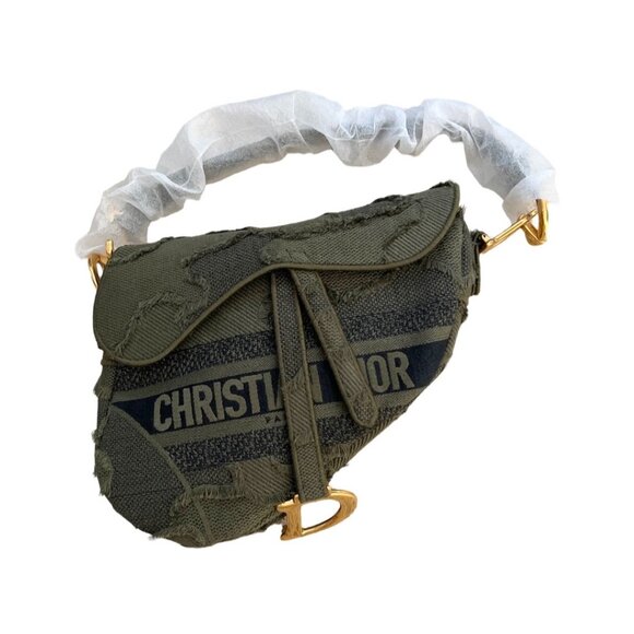 Christain Dior Canvas Saddle green bag - Picture 1 of 10